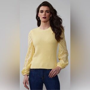 🛍️NWT New York & Company XXL Yellow Women’s Knit Sweater